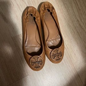 Tory Burch Claire Ballet flat shoe Royal tan/gold